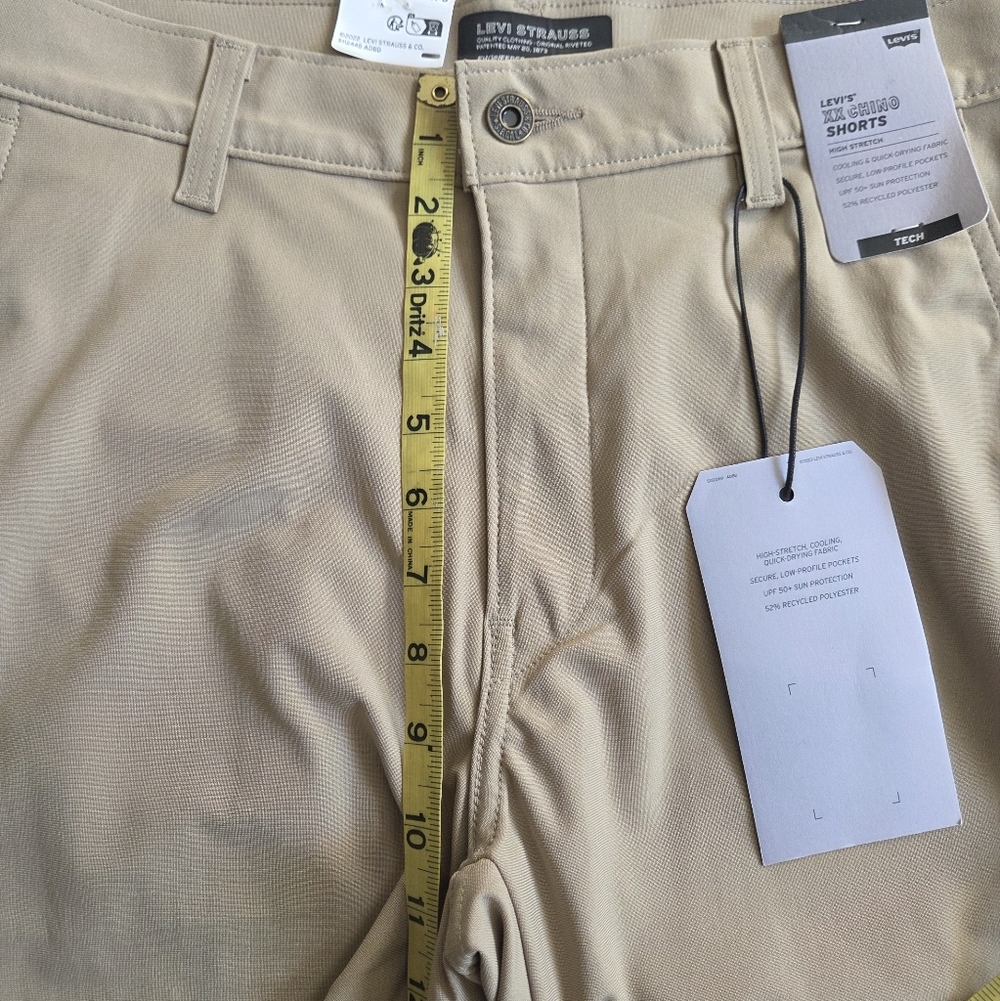 Levi's Men's Tan Cooling Tech Shorts With Upf 50+ Protection. - Picture 10 of 13